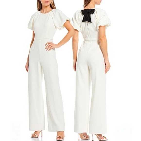 NWT Antonio Melani White Jumpsuit, size 4 - Picture 7 of 7
